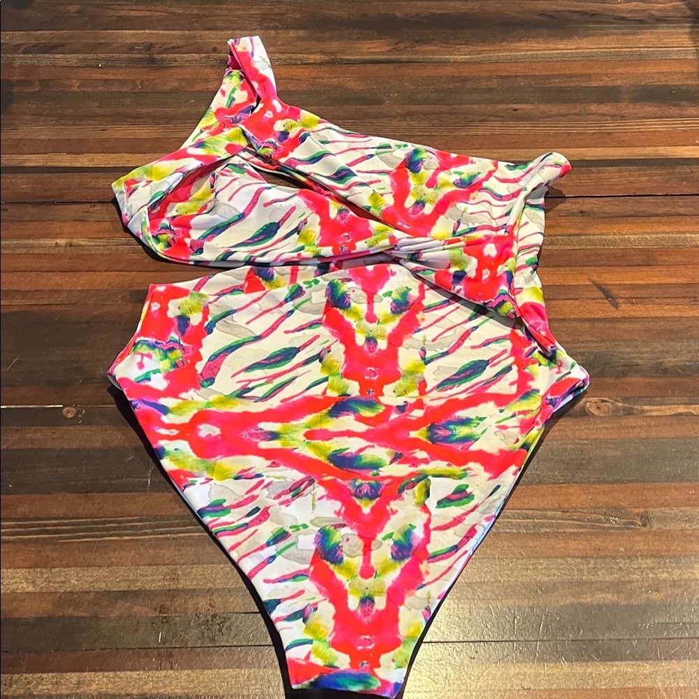 Keva J One-Shoulder Monokini One Piece Swimsuit XL - Picture 2 of 6